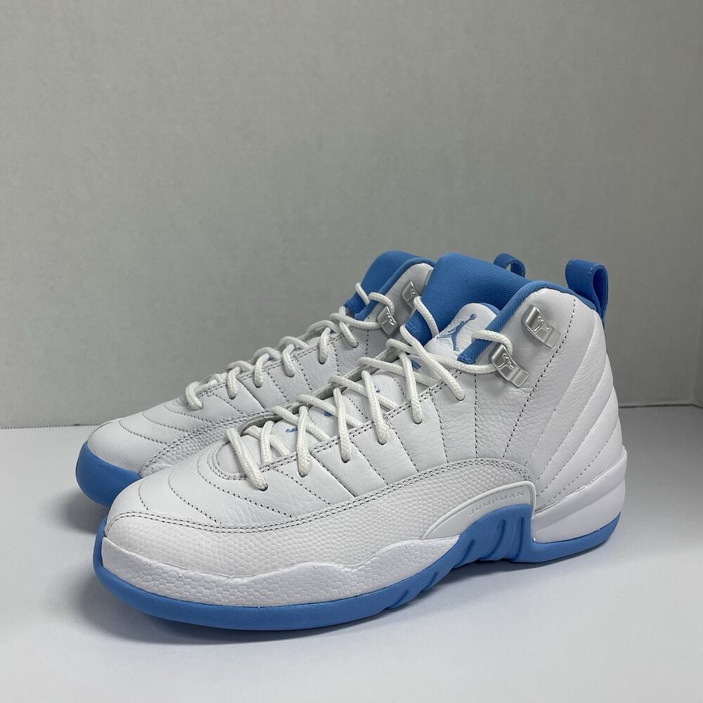 Air Jordan 12 Retro GS Melo 2025 153265 112 Size 5 White Blue UNC Denver
